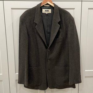 Wilke-Rodriguez Blazer Mens XL Vintage Brown Wool Blend 3 Button